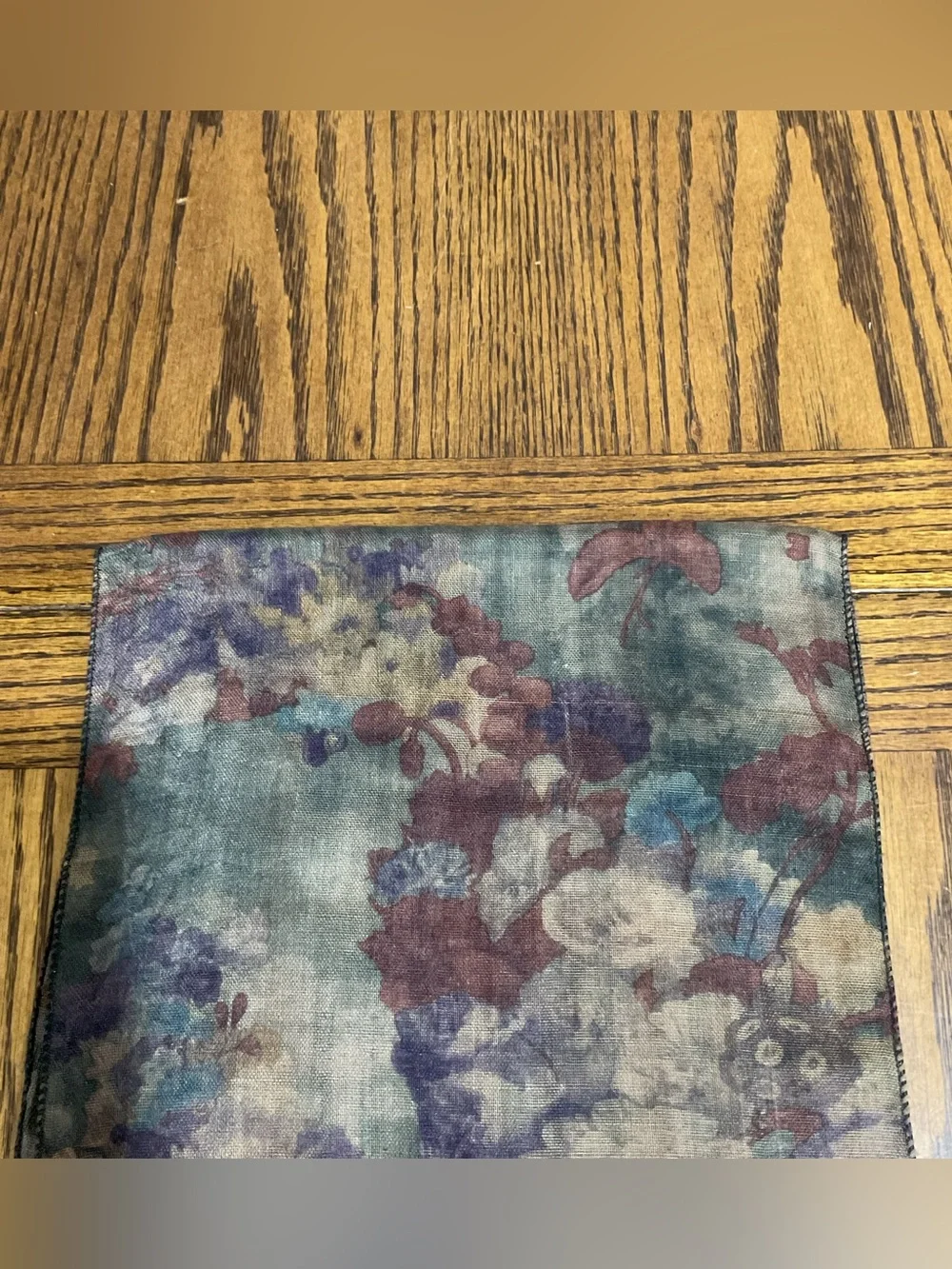 Multicolor Reversible Floral/Plaid Scarf